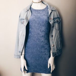 90s Velvet Flower Mini Dress